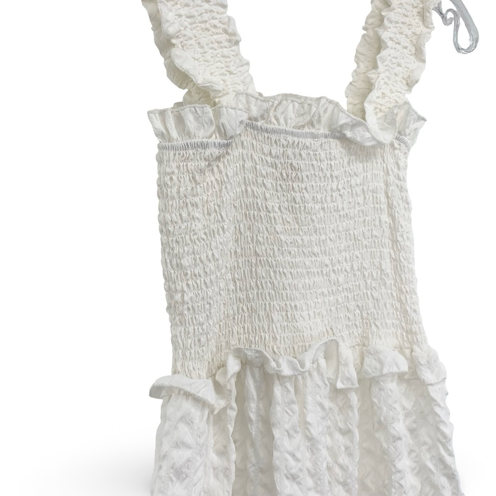 Simply Southern White Textured Tiered Ruffle Maxi Dress Size Medium - Picture 5 of 12